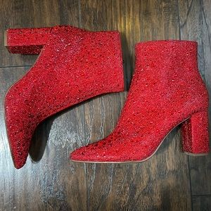 Betsy Johnson Cady Dress Bootie in red size 8.5